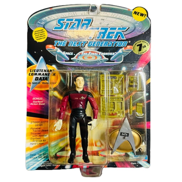 RARE Star Trek The Next Generation Lt DATA REDEMPTION RED 6947 Playmates NEW! - Picture 1 of 7